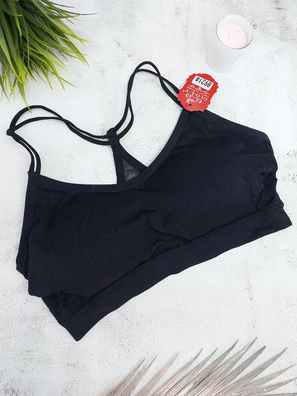 Топ жіночий з Y-образною спинкою р. 42-44 Чорний (8921)