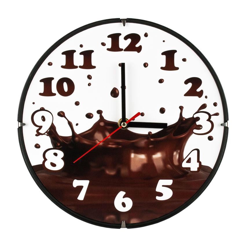 Часы настенные Горячий шоколад 31х31х5 см Белый/Коричневый (21605)