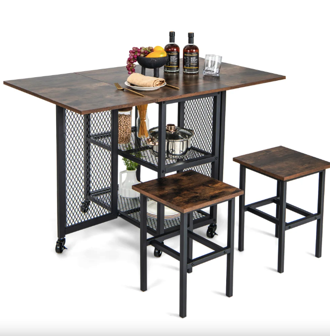 Комплект мебели Costway Design раскладной стол со стульями в стиле Loft (4763)
