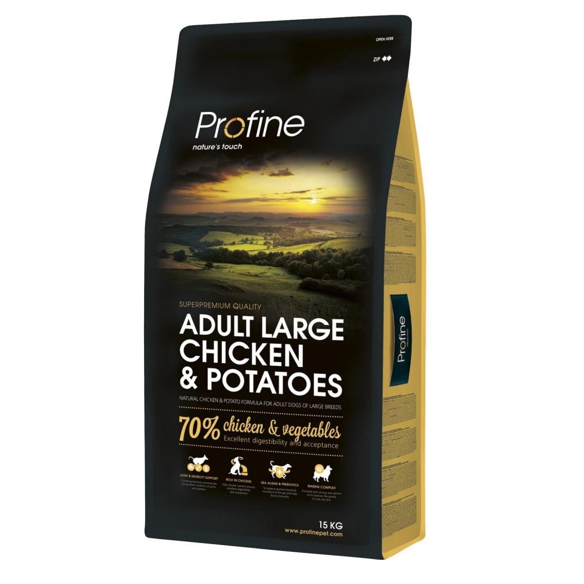 Корм сухой Profine Large Chicken с курицей и картофелем для взрослых собак крупных пород 15 кг (8595602517459)