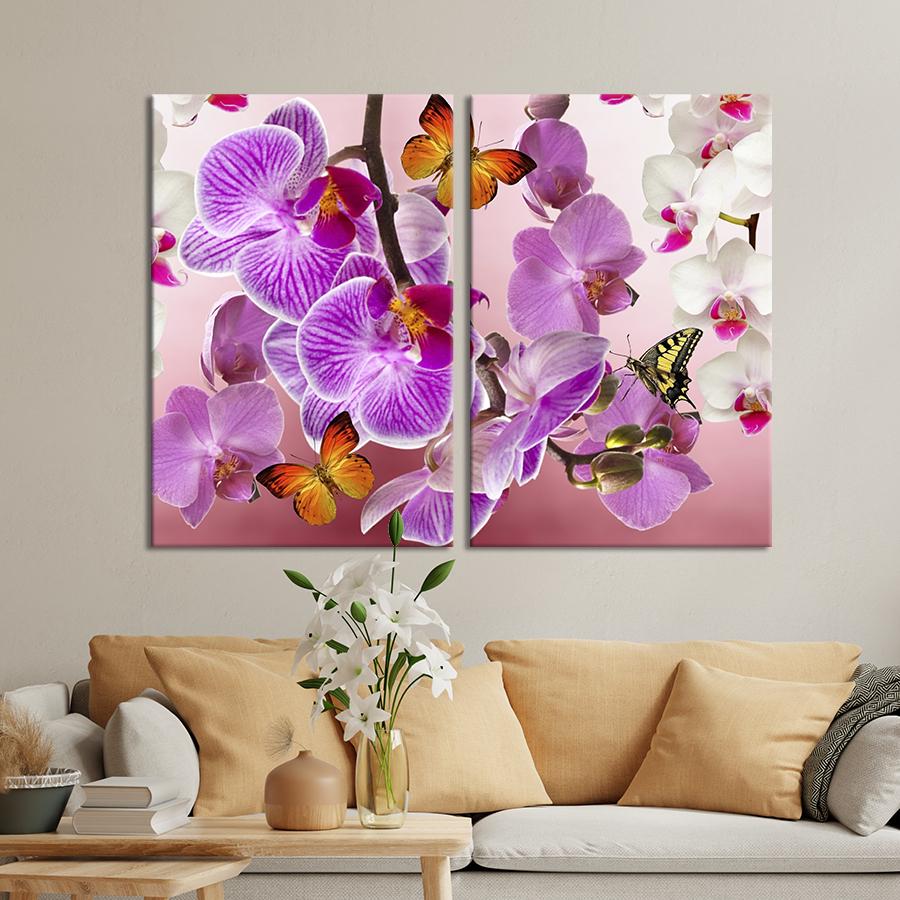 Картина на холсте Красивые ветки орхидей 165x122 см (903-2)