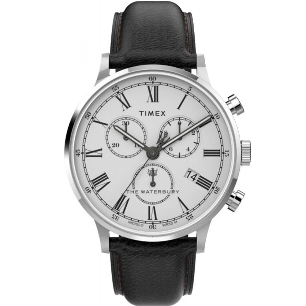 Наручные часы мужские Timex Waterbury Classic Chrono кварцевые Silver (Tx2u88100)