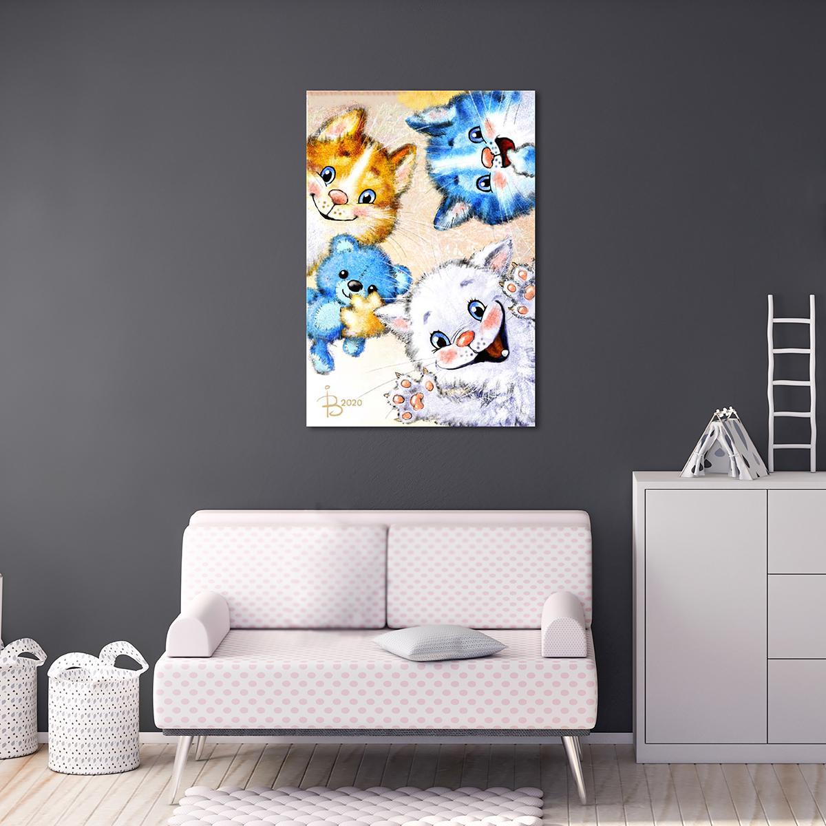 Модульная картина Мы уже проснулись 1 модуль 60x90 см