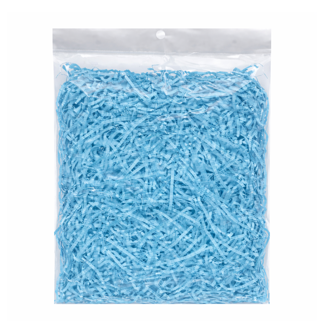Декоративний паперовий наповнювач для подарункових коробок 50 г Блакитний (R96456)