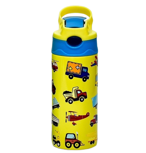 Термос-поильник детский с трубочкой Transport 350 мл (30167) - фото 1