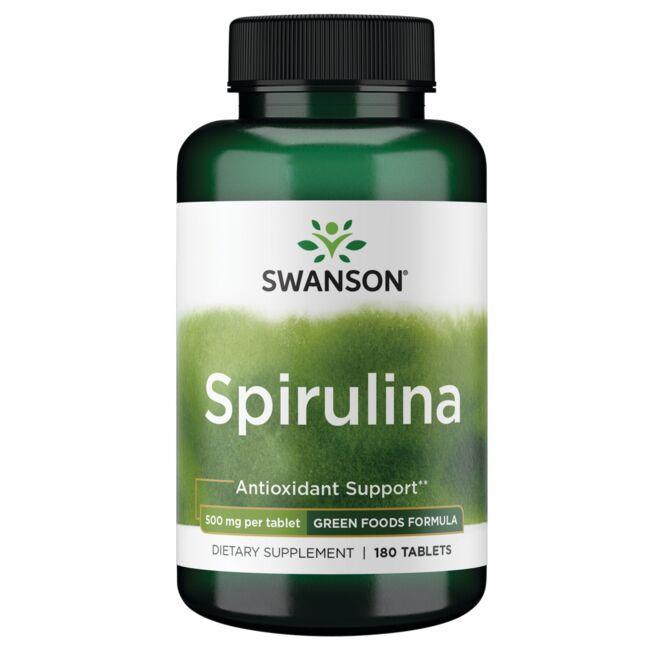 Спирулина Swanson Spirulina 500 мг 180 Tabs Спирулина Swanson Spirulina 500 мг 180 Tabs