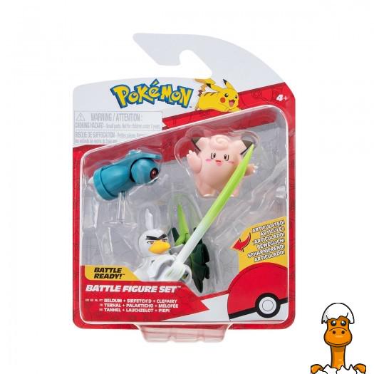 Набор игровых фигурок Pokemon w18 Клефейри белдум сирфетч'д 4-10 лет (PKW3057) - фото 3