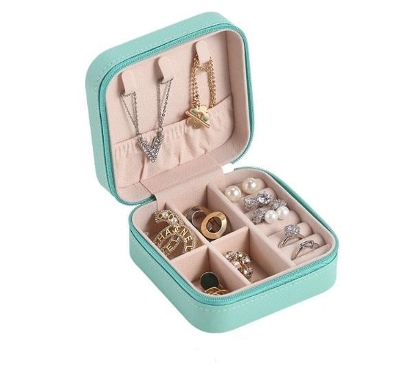 Шкатулка для украшений 10х5х10 см Бирюзовый (ШДД-17-1)