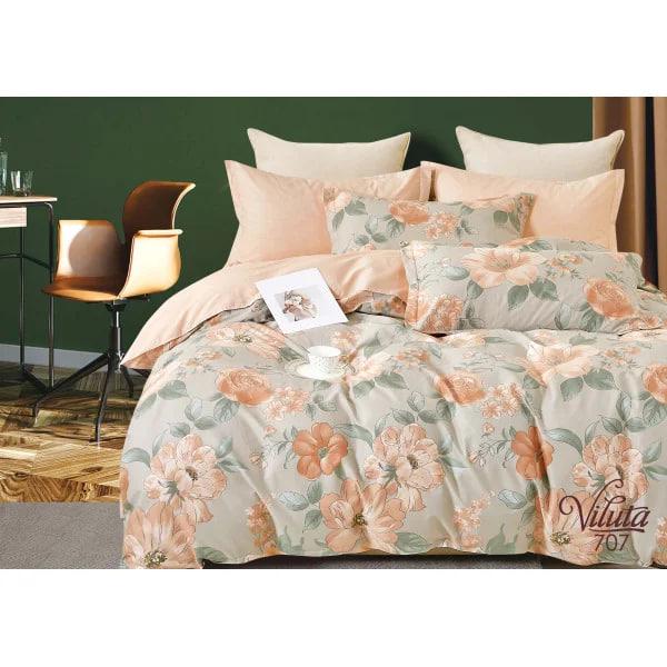 Комплект постельного белья Viluta Twill 707 евро сатин 200х220/70х70 см (1415)