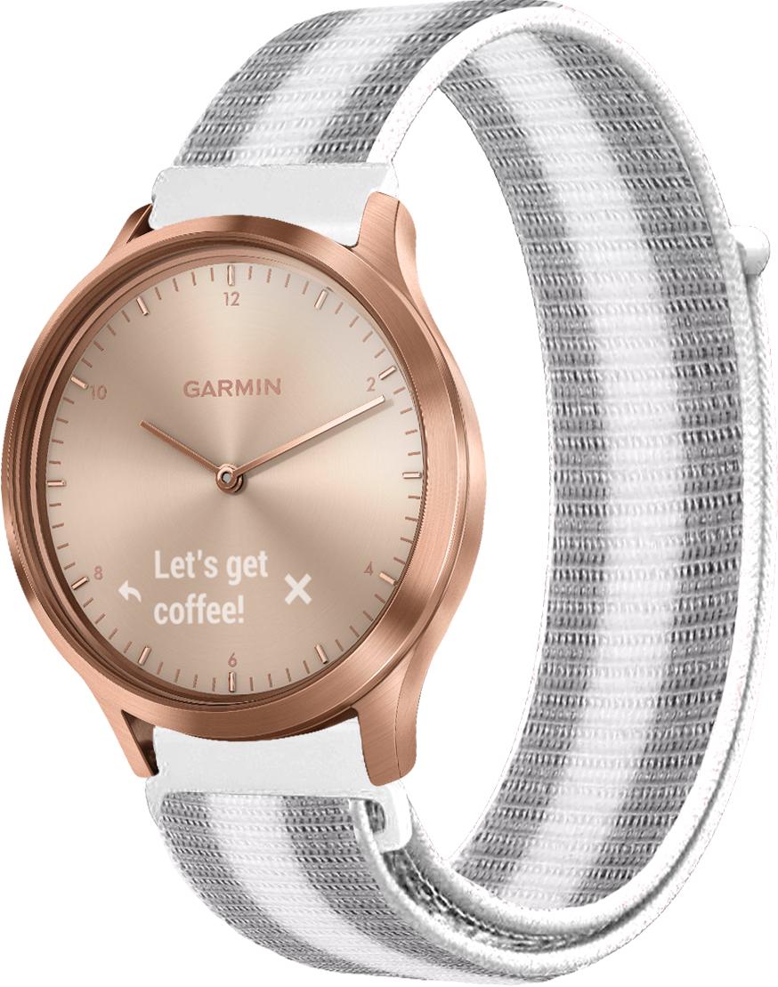 Ремешок нейлоновый Sport Loop для Garmin Vivomove HR Silver/White (26875-58) Ремешок нейлоновый Sport Loop для Garmin Vivomove HR Silver/White (26875-58)