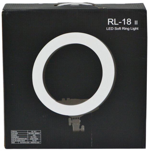 Кільцева лампа професійна RL-18 II 55W USB WiFi LED Bluetooth із дзеркалом та пультом 45 см (34637457) - фото 9