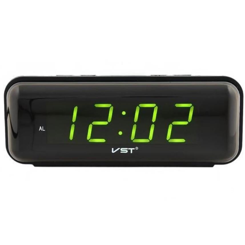 Часы настольные цифровые VST-738 светодиодные с будильником и батарейками 220W Черный (28112991)