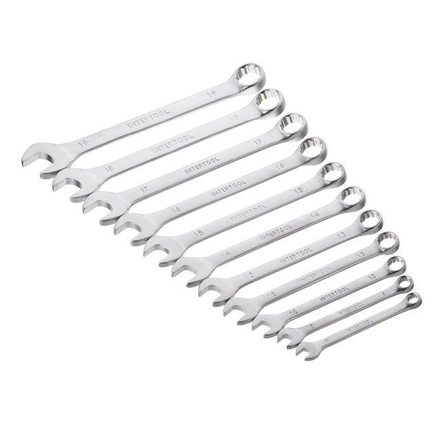Набір ключів комбінованих Intertool HT-1250 11 од. 7-19 мм Cr-V - фото 2