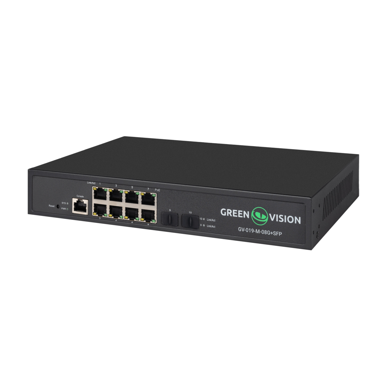 Коммутатор сетевой POE GV-019-M-08G+SFP Коммутатор сетевой POE GV-019-M-08G+SFP