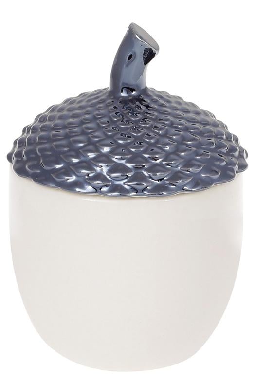 Банка фарфоровая в форме желудя 300 мл Белый (BD-727-353)