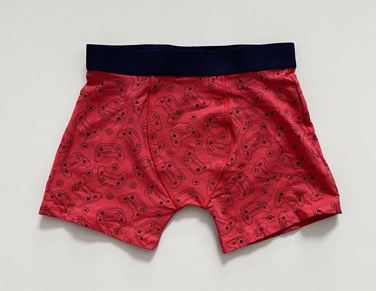 Труси-боксери на хлопчика з принтом геймпад Primark 128 см на 7-8 років Червоний (2620381187)