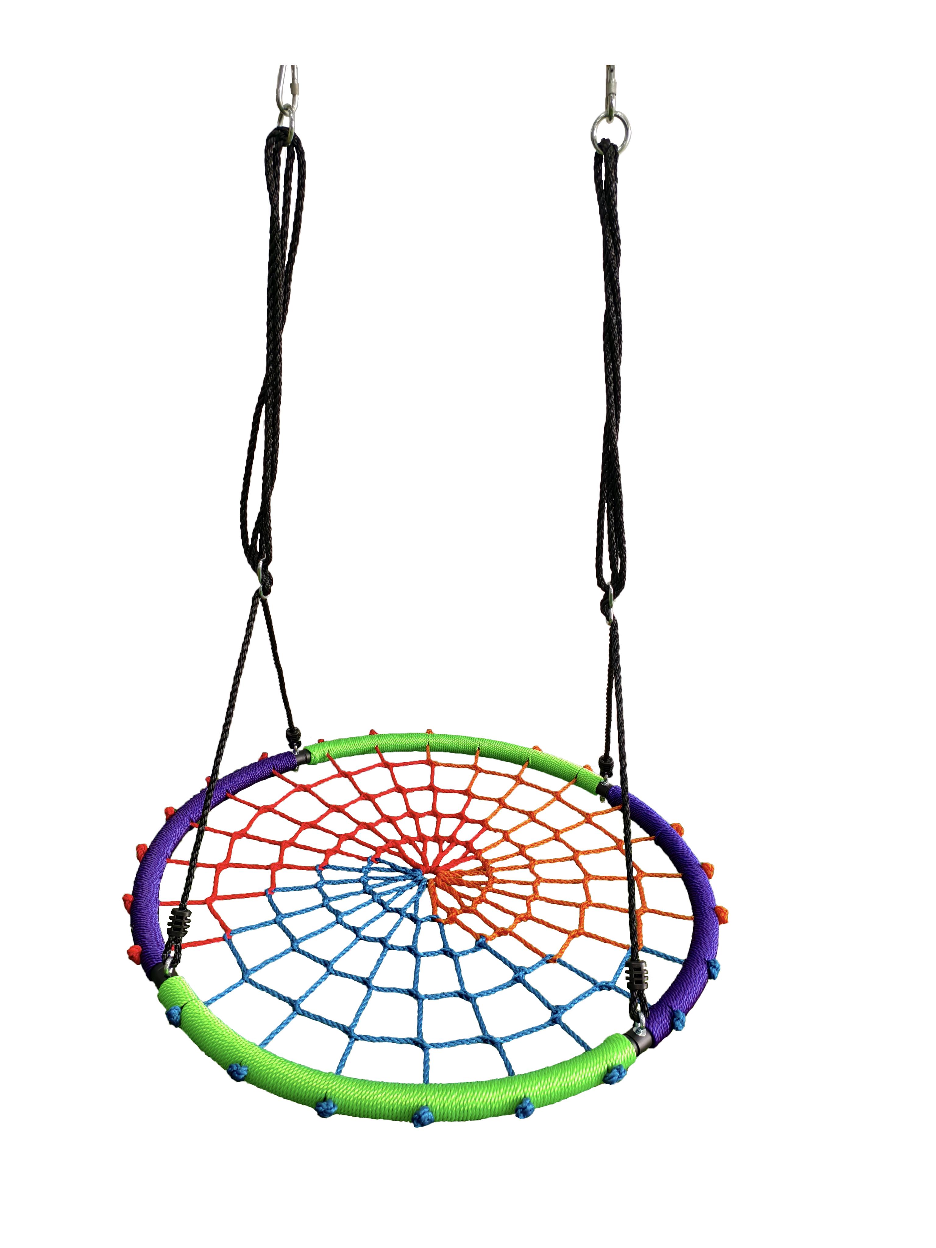 Гойдалка-гніздо дитяча Spoko SP-5C кругла підвісна для вулиці 100 см Різнокольоровий (6026) - фото 5 Гойдалка-гніздо дитяча Spoko SP-5C кругла підвісна для вулиці 100 см Різнокольоровий (6026) - фото 5