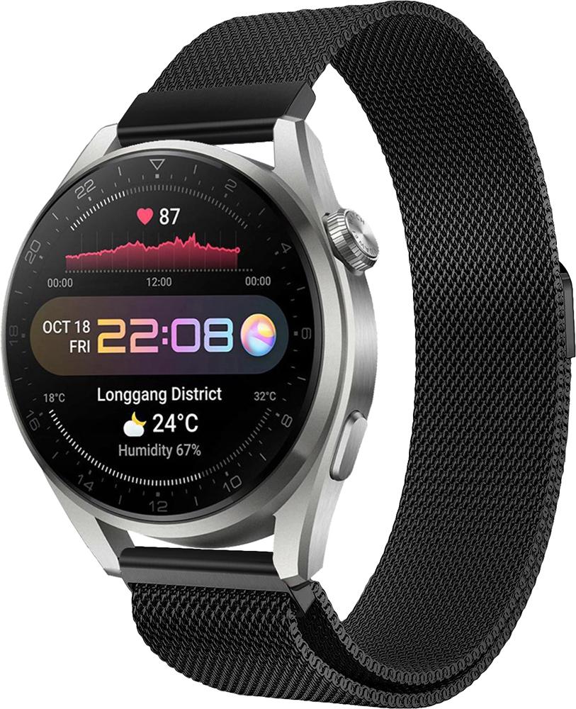 Ремешок Миланская петля Milano Huawei Watch 3 Pro Black (22528)