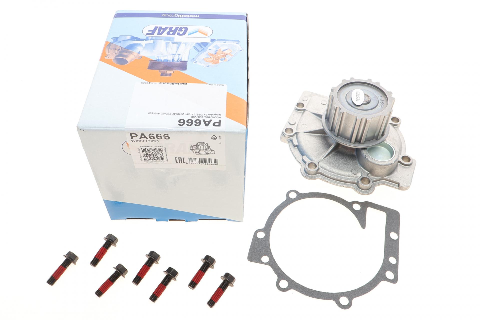 Насос воды Graf Volvo S90/V90 2.5/2.9 97-98/960 2.9 94-96 14z R/B 7 лоп PA666 (25589806)