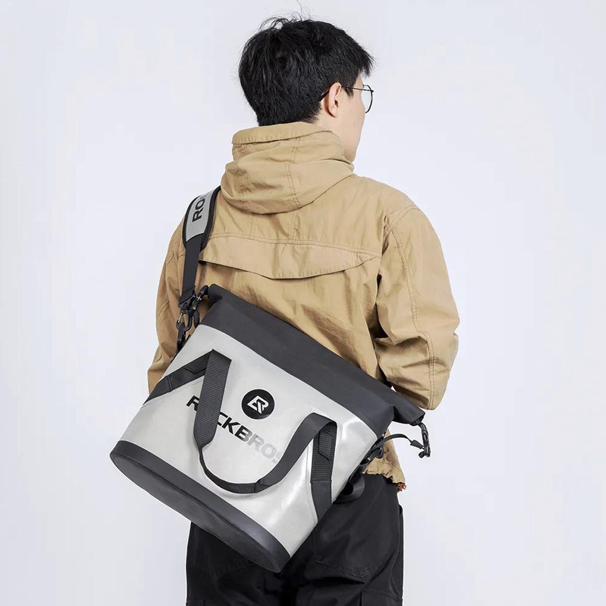 Міська сумка через плече ROCKBROS AS-058 водостійка Чорно-Сірий (RB-AS-058-4672) - фото 3