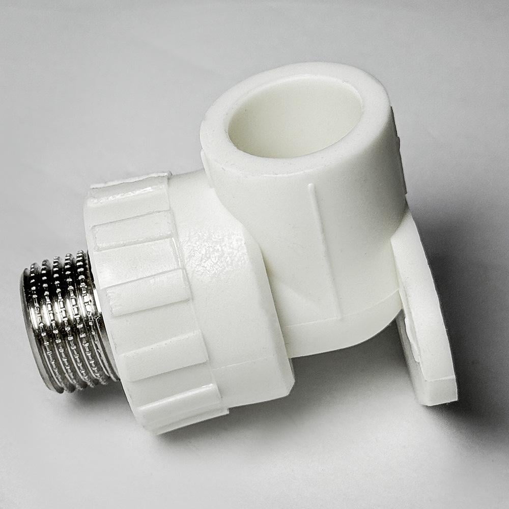 Угол монтажный PP-R SANTAN 20х1/2" с наружной резьбой Белый - фото 3