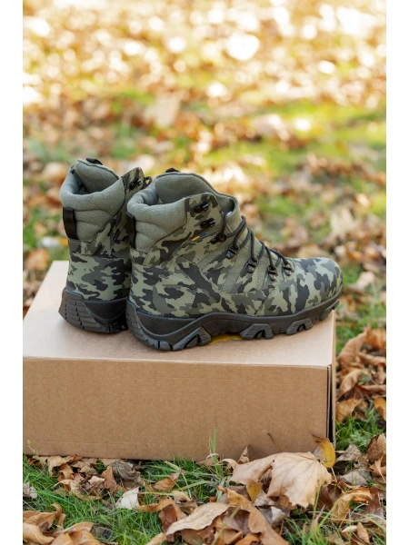 Кросівки чоловічі з нубуком на хутрі р. 44 29 см Хакі