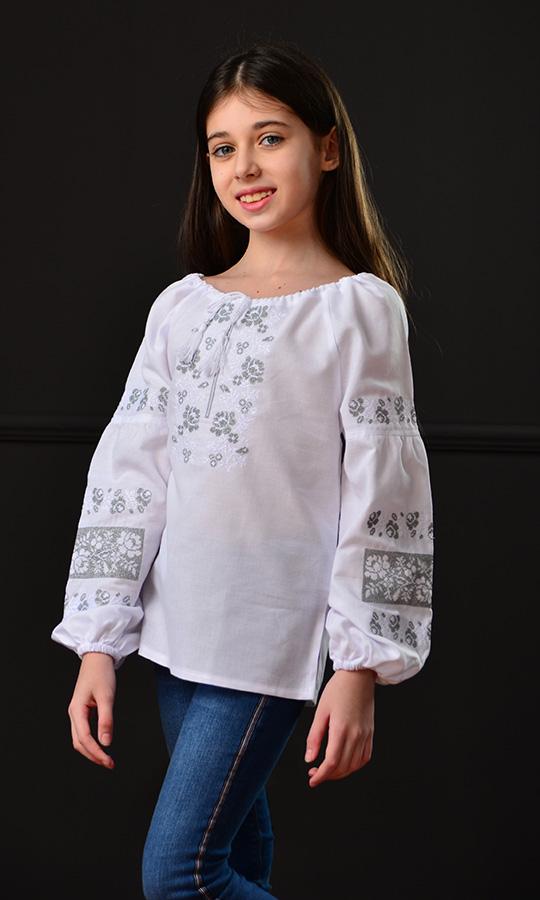 Вышиванка детская для девочки Вышиваночка р. 134 Белый (918-1) - фото 3 Вышиванка детская для девочки Вышиваночка р. 134 Белый (918-1) - фото 3