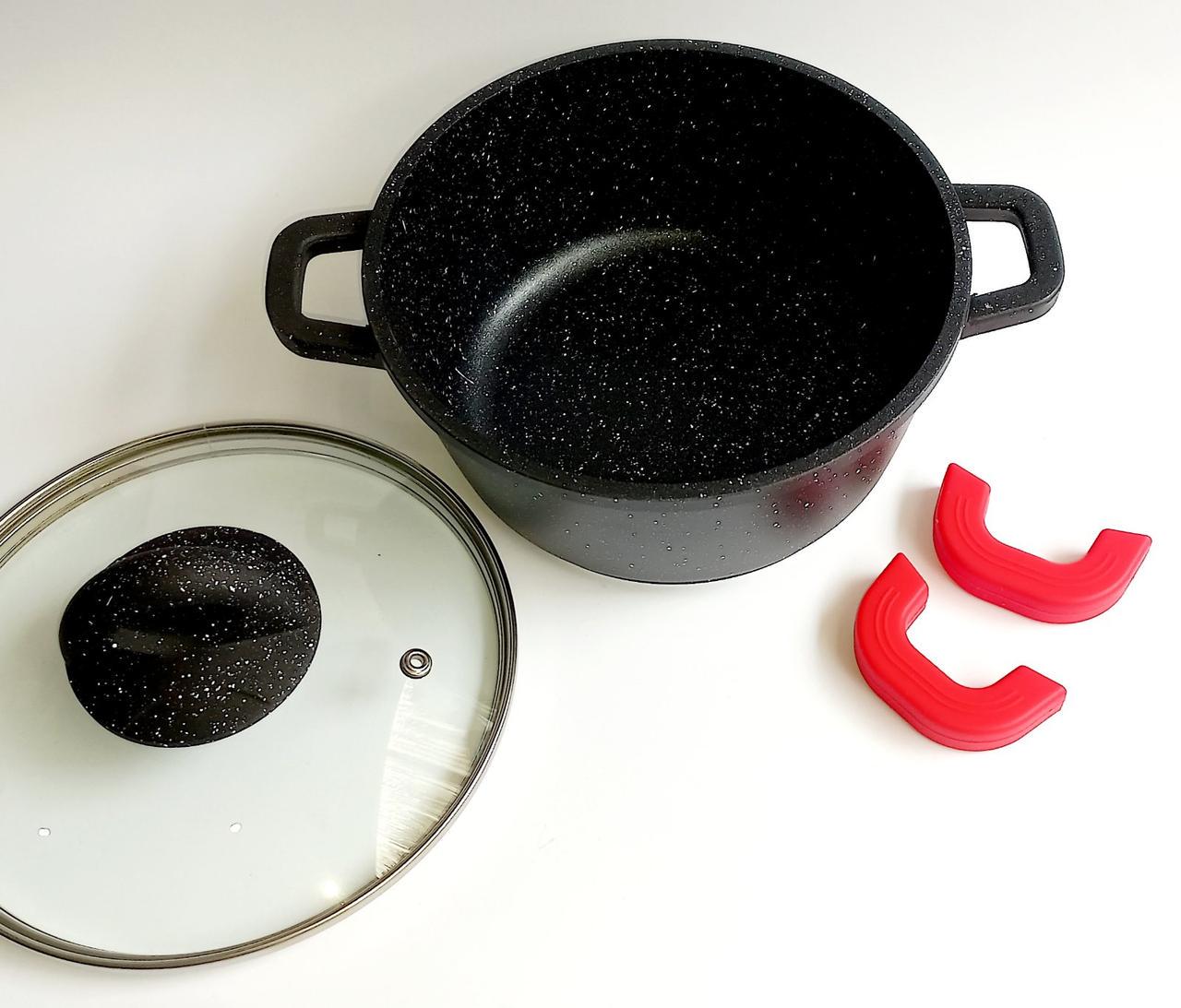 Кастрюля A-PLUS с антипригарным мраморным покрытием 1,8 л (1524) - фото 2 Кастрюля A-PLUS с антипригарным мраморным покрытием 1,8 л (1524) - фото 2