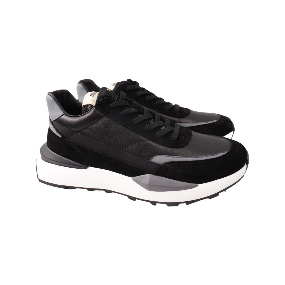 Кроссовки мужские Li Fexpert из кожи р. 40 Черный (761-21DK)