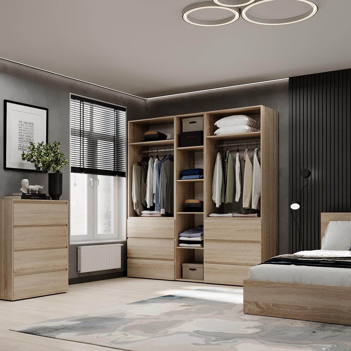 Шафа розпашна комбінована ART IN HEAD №3 Light 2000x500x2200 мм Дуб Сонома світлий (GALTK0313000000) - фото 4 Шафа розпашна комбінована ART IN HEAD №3 Light 2000x500x2200 мм Дуб Сонома світлий (GALTK0313000000) - фото 4