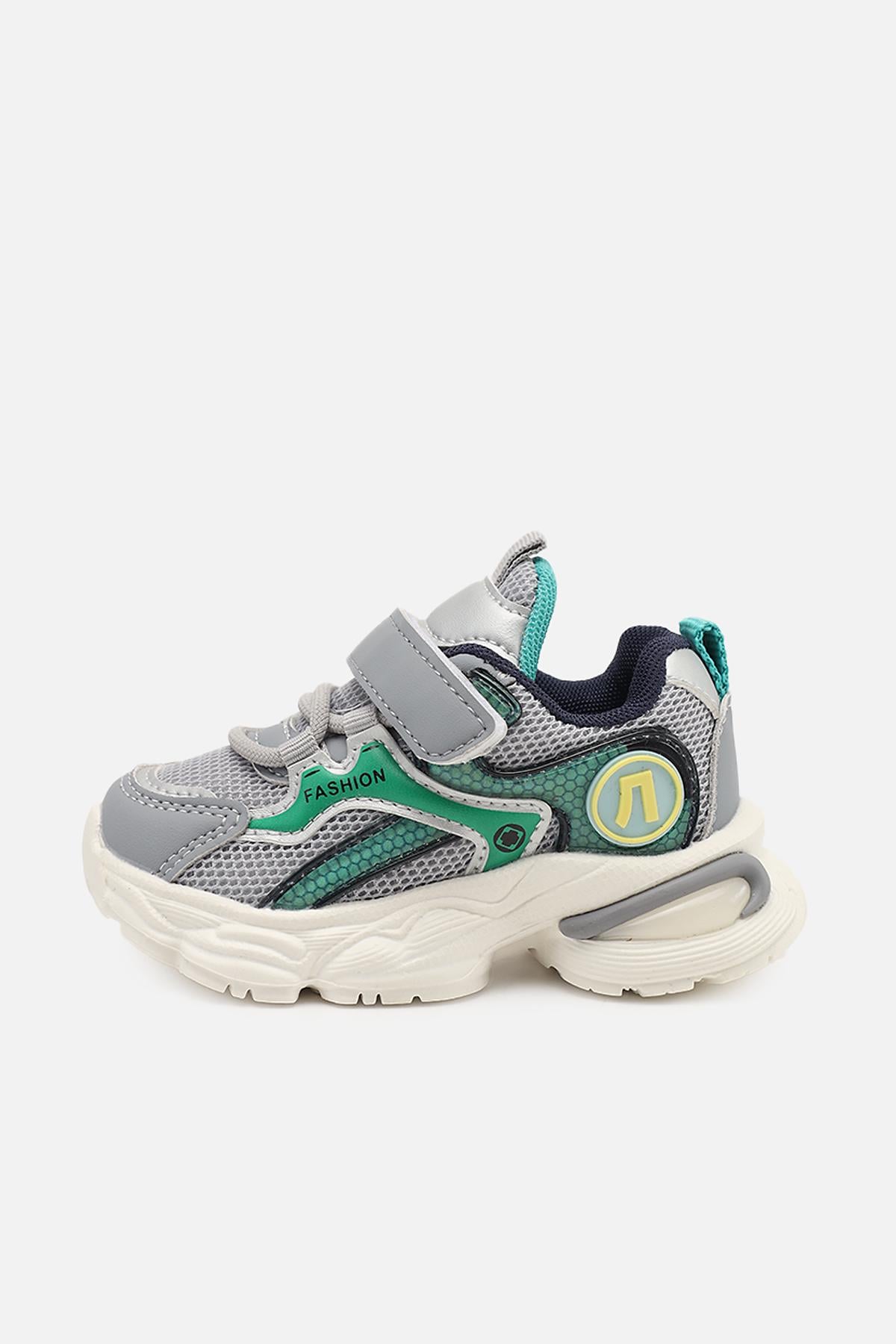 Кроссовки для мальчика ЦБ-00273925 на плоской подошве р. 23 Серый (SKT001056946)