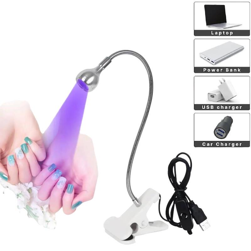 Лампа UV для сушки гель лака с USB-разъемом 5 Вт Серебрянный - фото 3 Лампа UV для сушки гель лака с USB-разъемом 5 Вт Серебрянный - фото 3