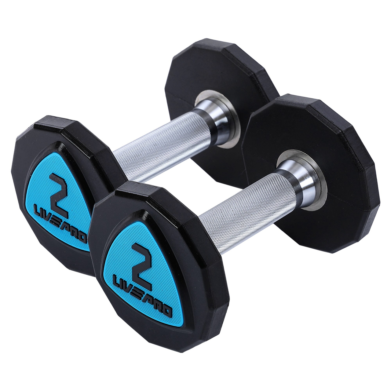 Гантели цельные с полиуретановым покрытием 2 шт. по 2 кг (2532856155)