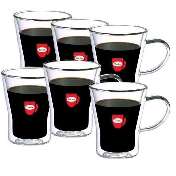 Набор чашек Con Brio СВ-8535 с двойными стенками 350 мл 6 шт. (ws57886) - фото 2 Набор чашек Con Brio СВ-8535 с двойными стенками 350 мл 6 шт. (ws57886) - фото 2