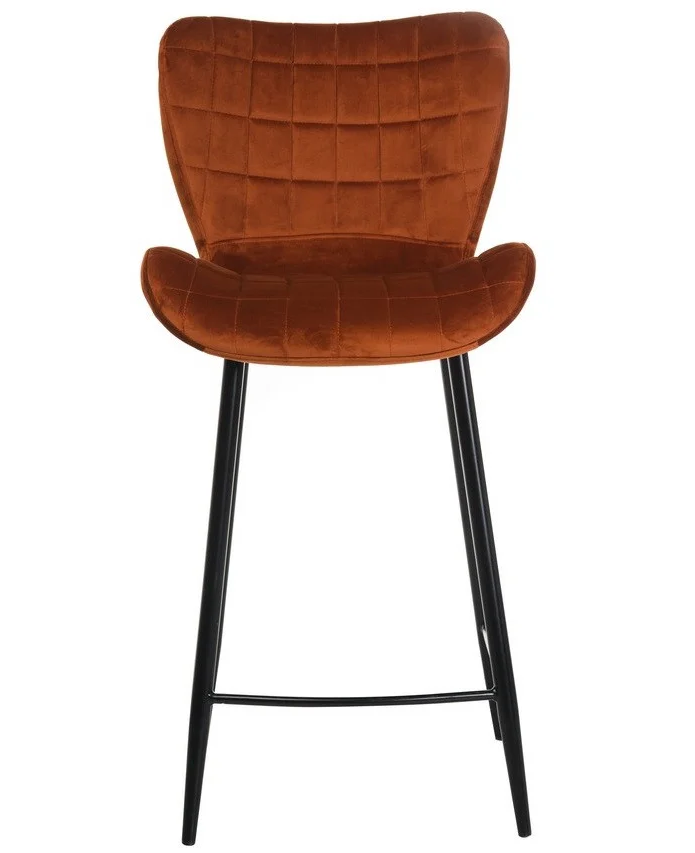 Барный стул Ветро Мебель B-22 металл/вельвет 1010х530х570 мм Черный/Медный (19117)