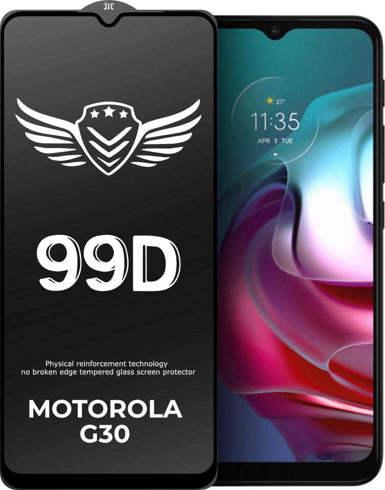 Стекло защитное FlyGuard Motorola G30 Full Glue (32420)
