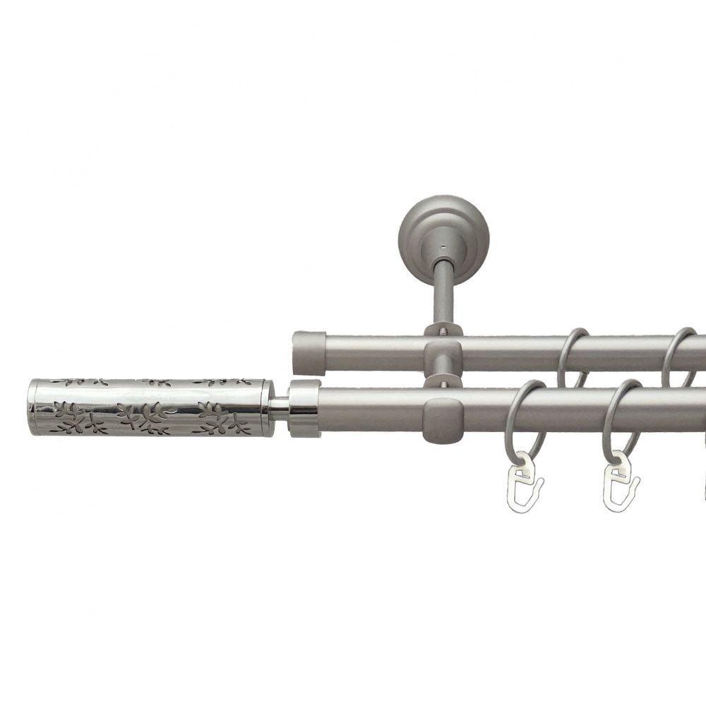 Карниз Orvit Оприлия двухрядный гладкий 19\16 мм 200 см Сатин (00-00013661)