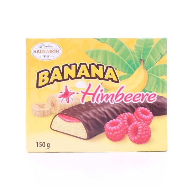 Конфеты суфле Hauswirth Banana Himbeere c малиной 150 г