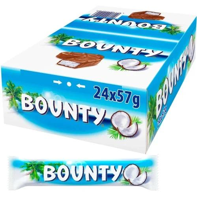 Упаковка батончиків Bounty 24х57 г