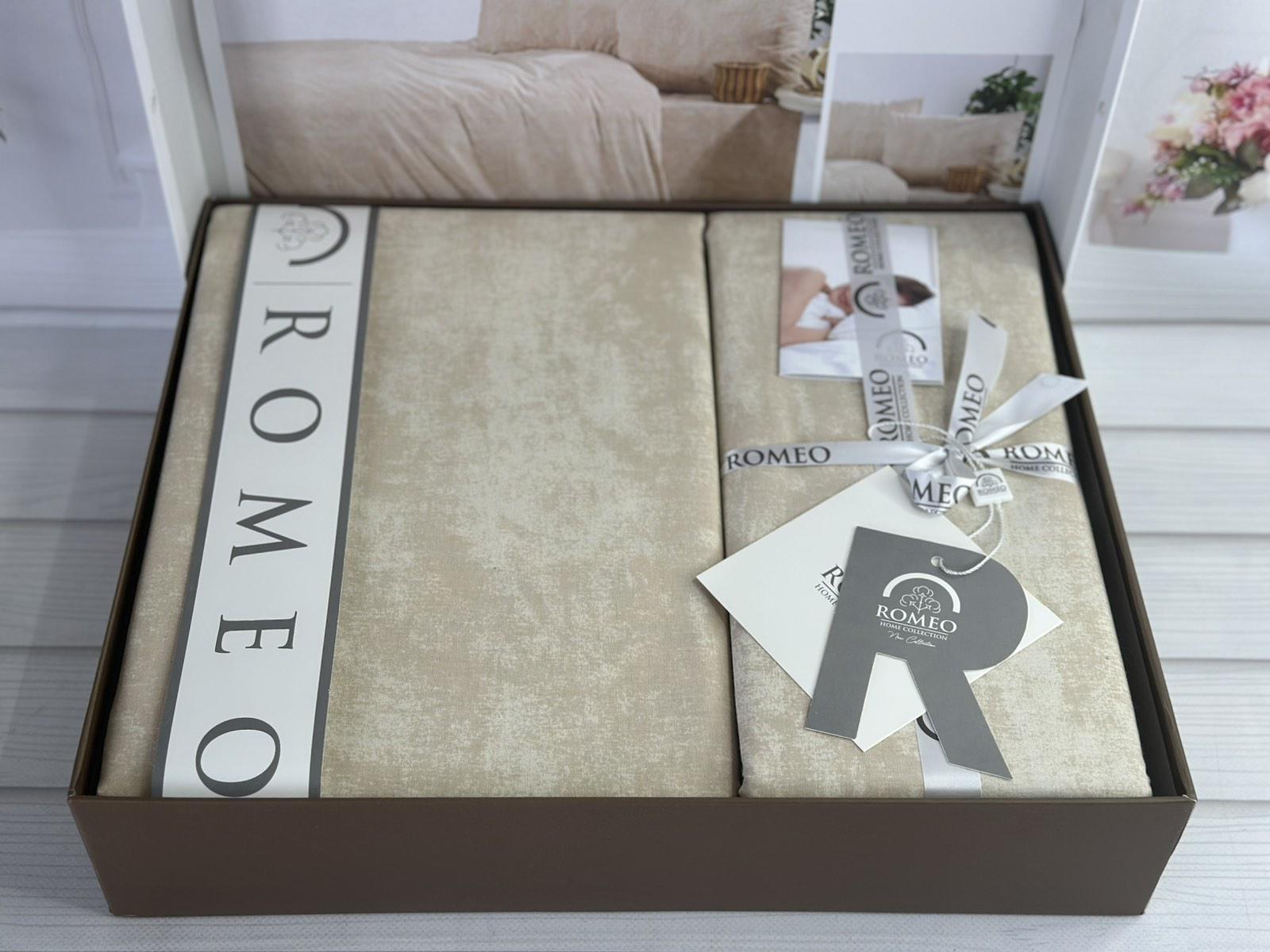 Комплект постельного белья Erme поплин Евро Бежевый (erme1) - фото 4