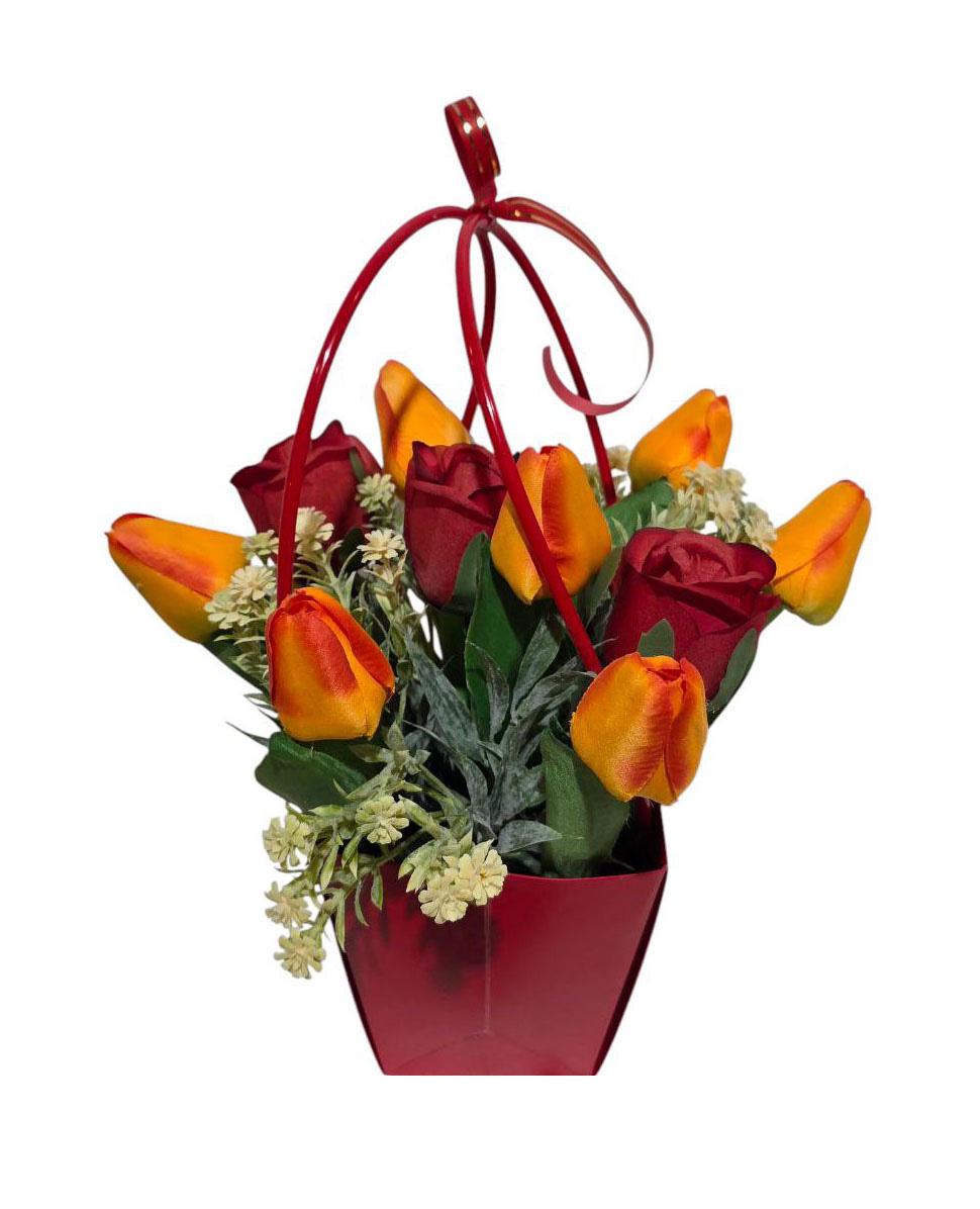 Сумка Ravisto Тюльпаны и Розы 31x21 см Красно-оранжевый (0511-3)