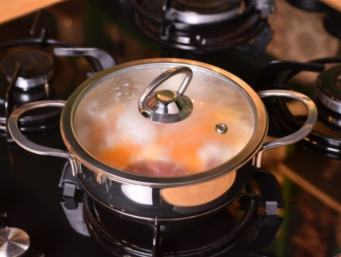 Каструля OMS з нержавіючої сталі з кришкою для газу і індукції 1 л (2008) - фото 4