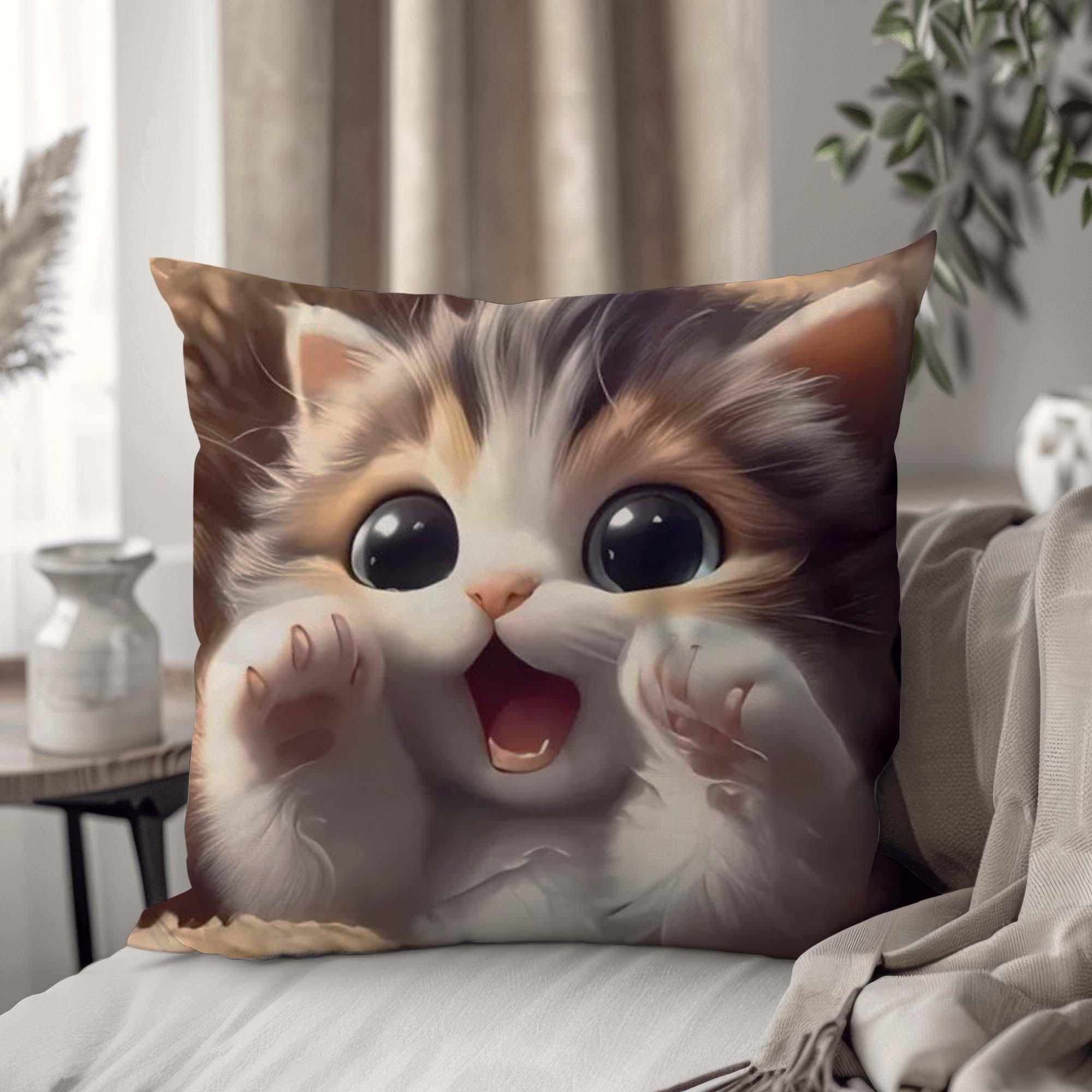 Подушка плюшевая "С котенком" 45х45 см (1310245UA)