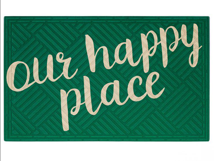 Коврик придверный Our happy place 45x75 см Green (125063)