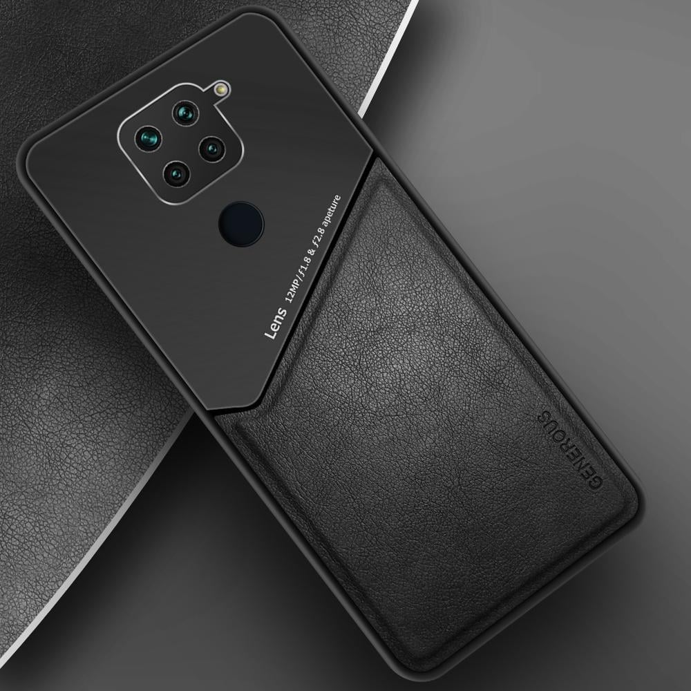 Комбинированный чехол Generous на Xiaomi Redmi Note 9 Black (20037-2B)