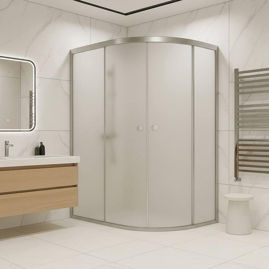 Душевая асимметричная кабина Shower SATURN без поддона матовое стекло 5 мм 120х80х190 см (C15266)