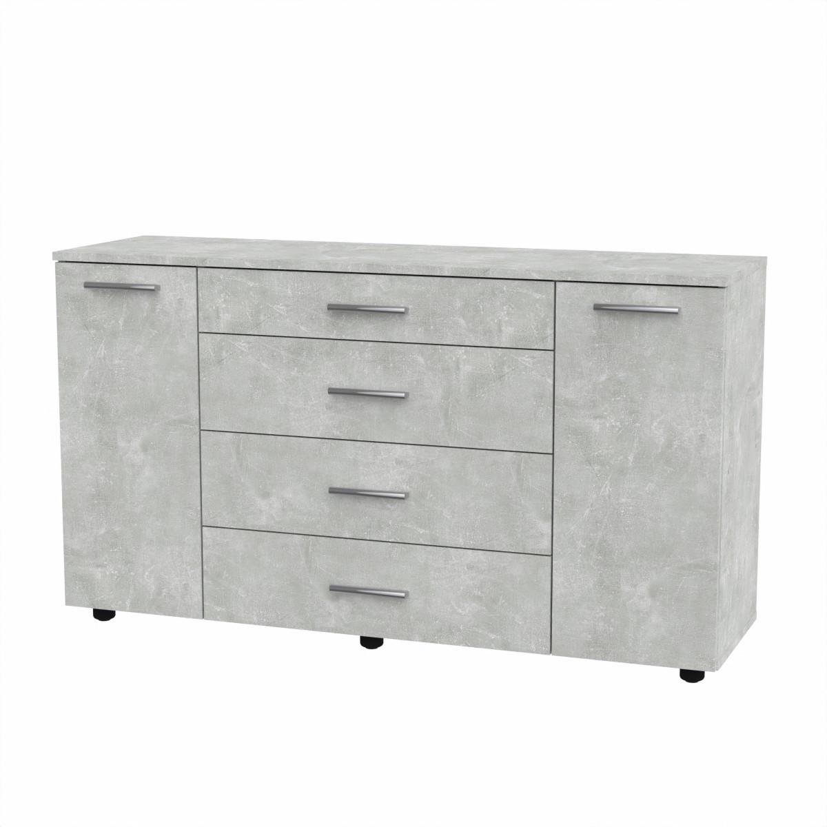 Комод Компанит с ящиками и дверцей 130х38х73 см Ателье светлый (26913890) - фото 1