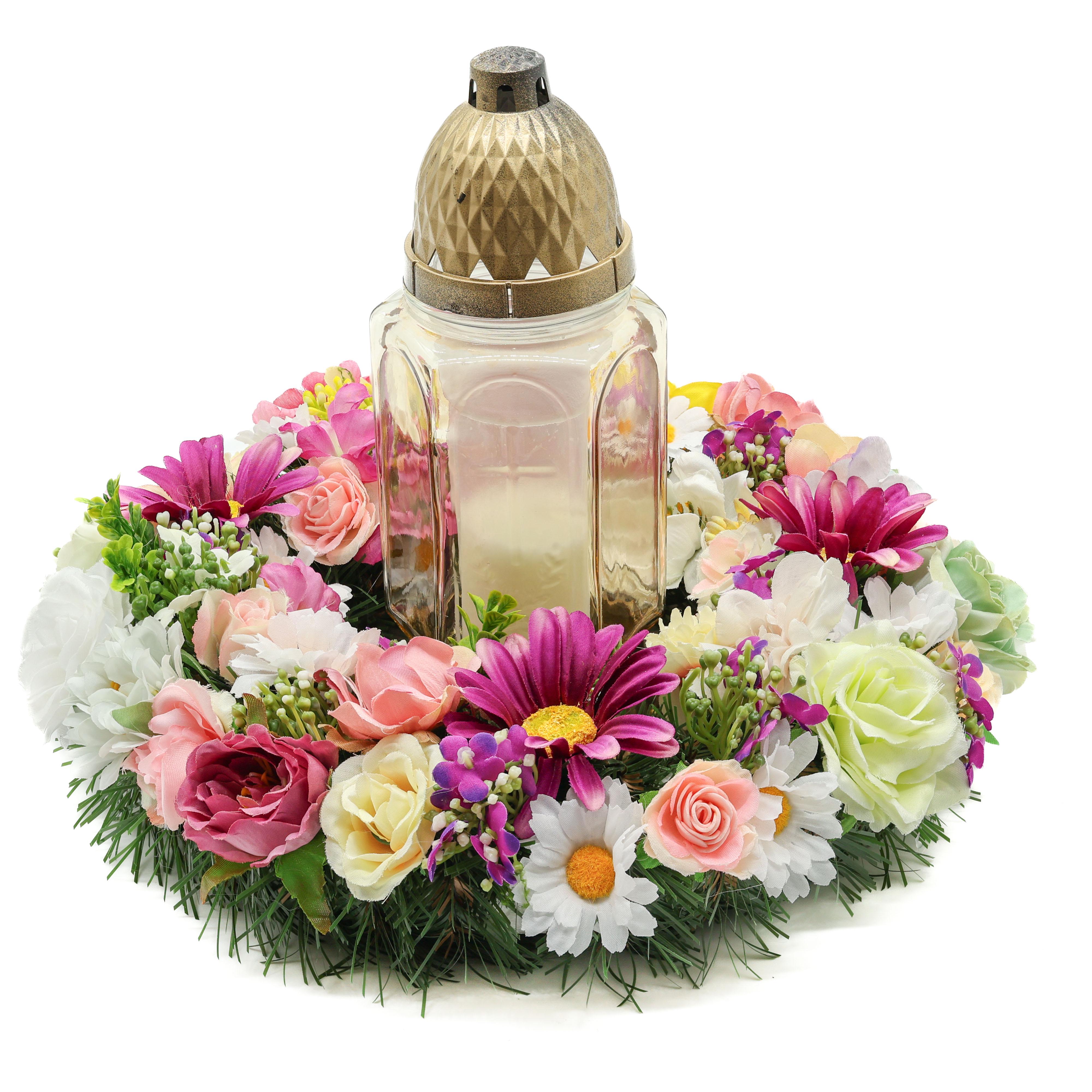 Венок 30 см с лампадкой 25 см Венок 30 см с лампадкой 25 см