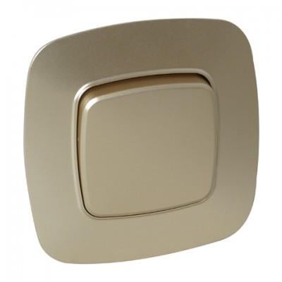 Выключатель ELA 1-клавишный Золотой (112-007-0001-030)