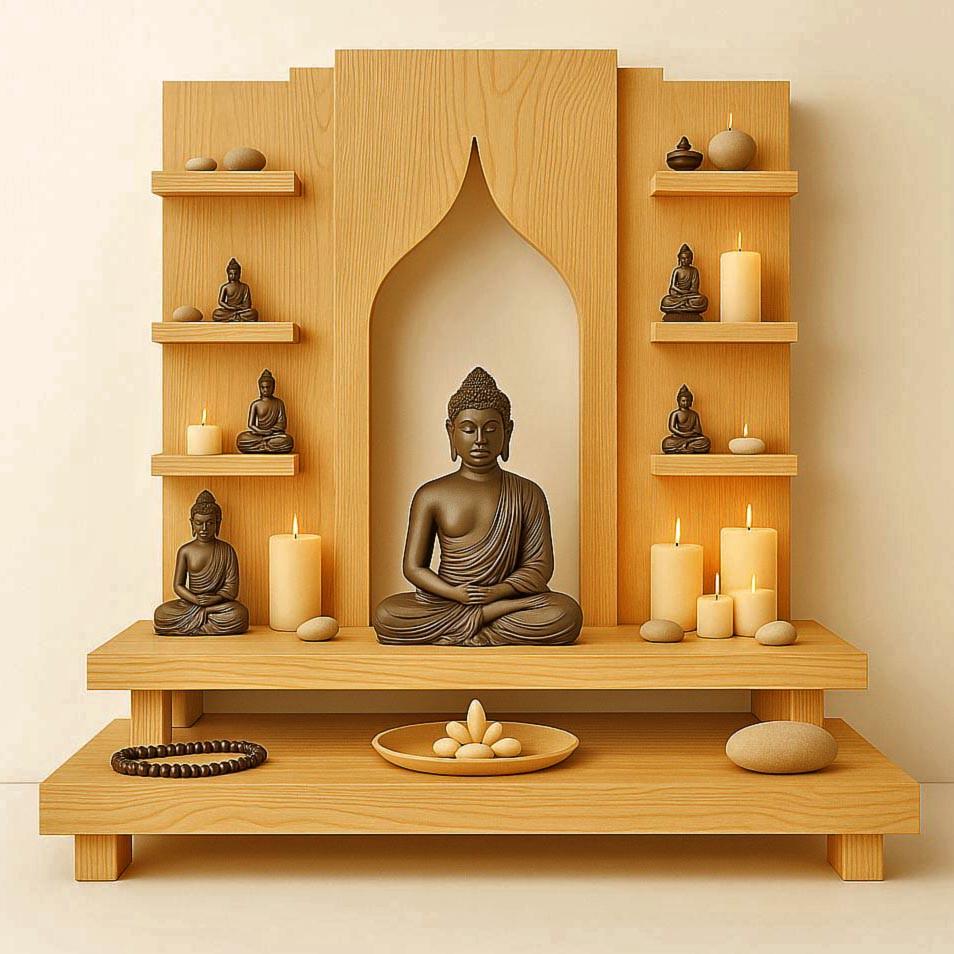 Алтарь для медитации из дерева Винпер Карри (ЛАТ-007803)